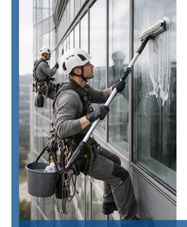 Высотная мойка сплошного остекления с выездом в Лесосибирске