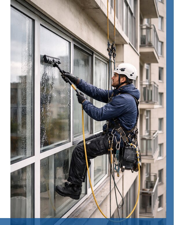 Мойка балконного остекления в Лесосибирске от 3645 р. | ВЫСОТНИК-Лсс