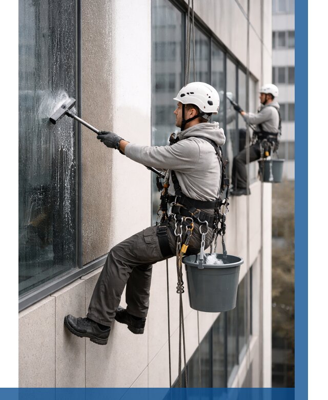 Мойка фасадов зданий в Лесосибирске под ключ от 365 р. | ВЫСОТНИК-Лсс