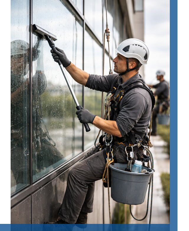 Мойка стеклянных фасадов в Лесосибирске от 208 р. | ВЫСОТНИК-Лсс