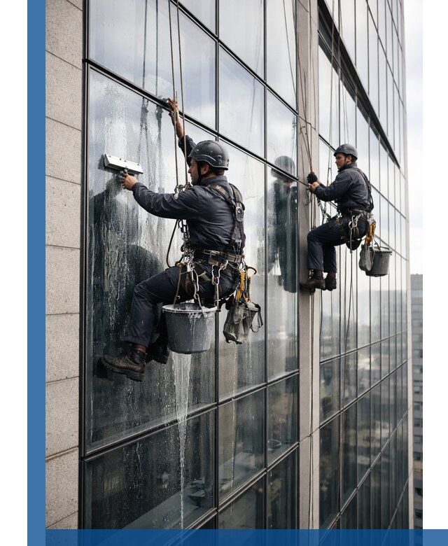 Профессиональная мойка стеклянных фасадов зданий в Лесосибирске