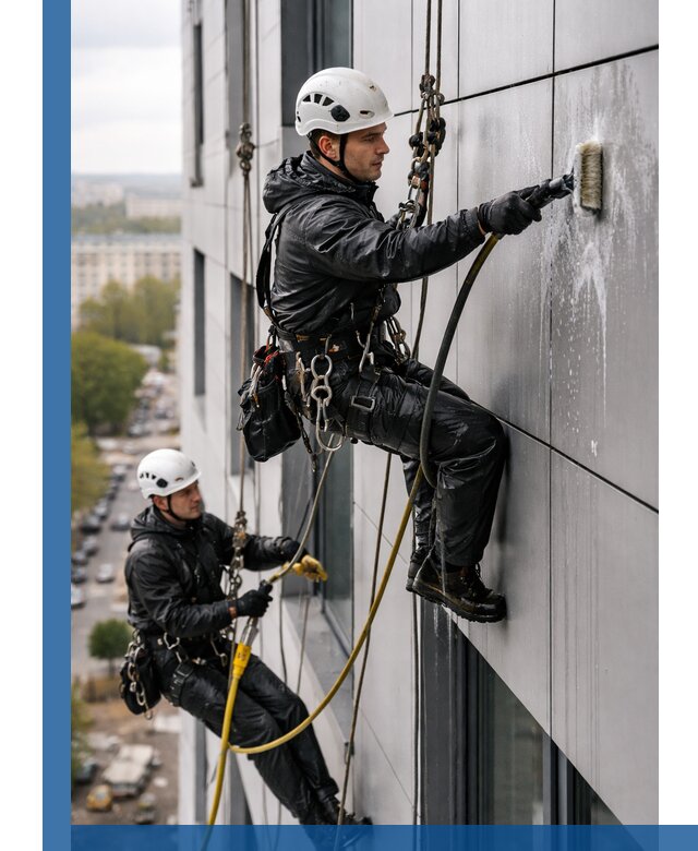 Профессиональная мойка фасада из композита в Лесосибирске