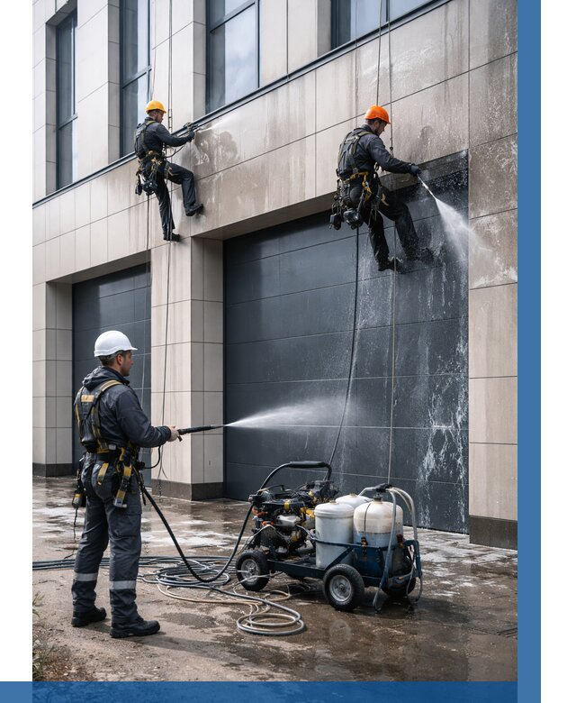 Послестроительная мойка фасада в Лесосибирске от 312 р. | ВЫСОТНИК-Лсс