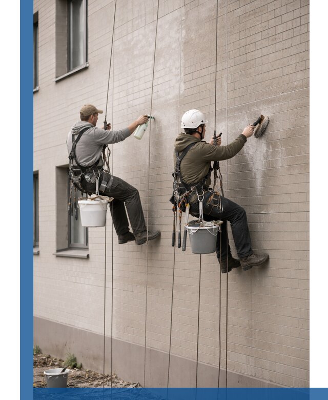 Удаление высолов с фасада зданий в Лесосибирске без повреждений и следов