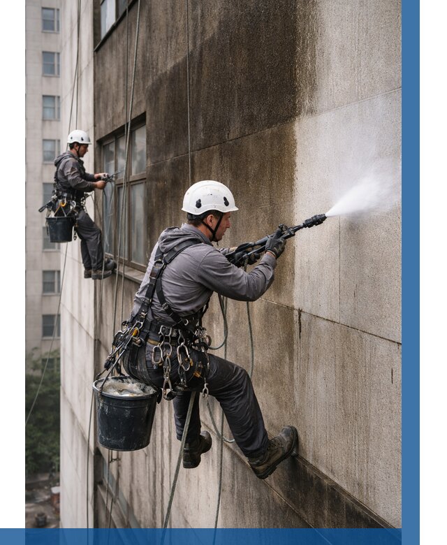 Очистка фасада от копоти в Лесосибирске от 260 р. | ВЫСОТНИК-Лсс