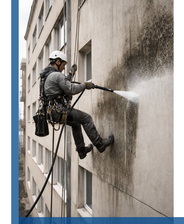 Профессиональная очистка фасадов от плесени в Лесосибирске