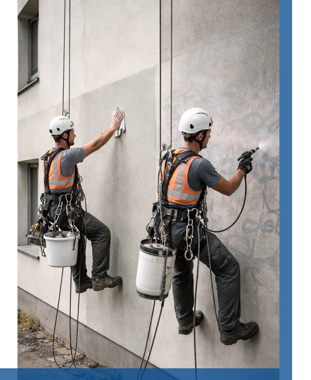 Антиграффити покрытие фасада в Лесосибирске от 625 р. | ВЫСОТНИК-Лсс