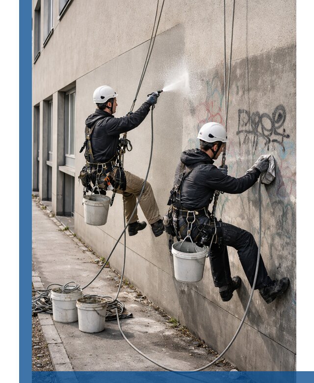 Антиграффити покрытие фасада с защитой от надписей в Лесосибирске