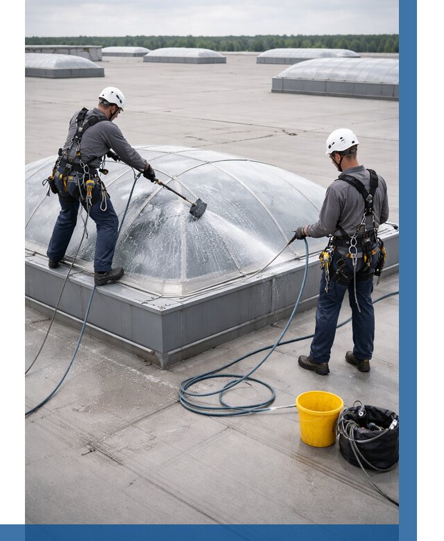 Мойка зенитных фонарей в Лесосибирске, заказать от 4687 р. | ВЫСОТНИК-Лсс