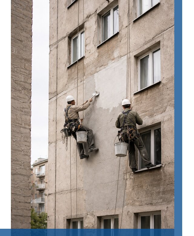 Косметический ремонт фасада в Лесосибирске от 1146 р. | ВЫСОТНИК-Лсс