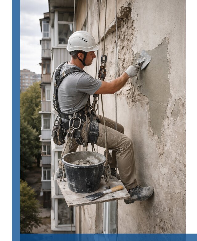Восстановление фасадной штукатурки в Лесосибирске с гарантией качества