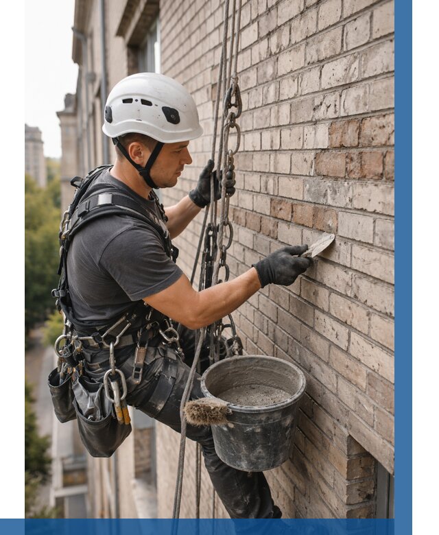 Ремонт кирпичной кладки фасада в Лесосибирске от 1875 р. | ВЫСОТНИК-Лсс