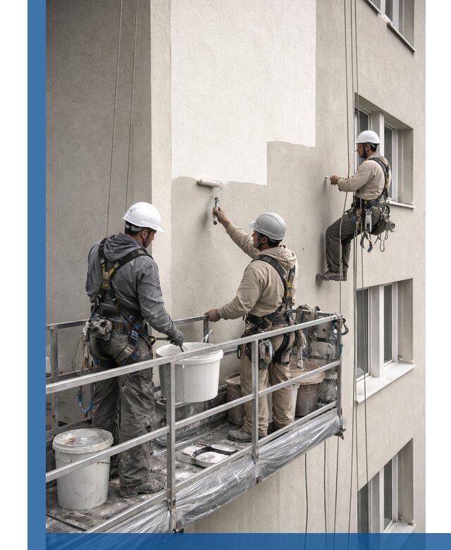 Покраска оштукатуренного фасада в Лесосибирске под ключ с гарантией