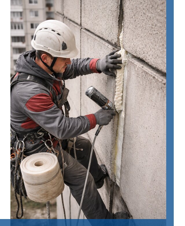 Утепление межпанельных швов в Лесосибирске от 729 р. | ВЫСОТНИК-Лсс