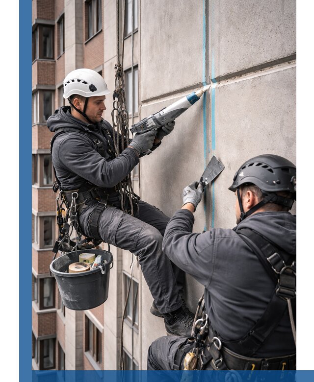 Вторичная герметизация швов фасада и кровли в Лесосибирске