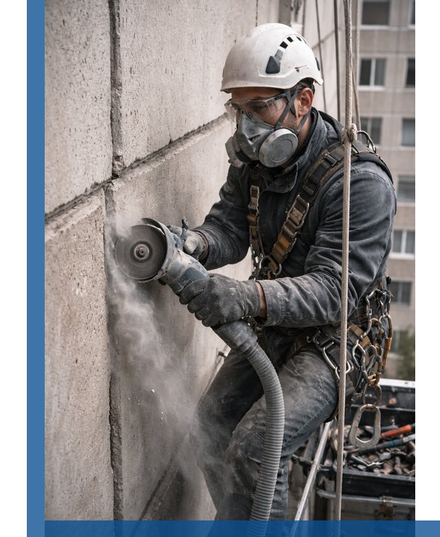 Штробление межпанельных швов в Лесосибирске качественно и быстро