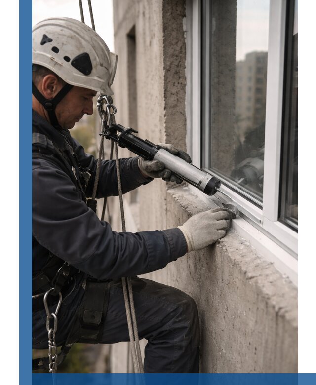 Герметизация оконных швов снаружи в Лесосибирске профессионально