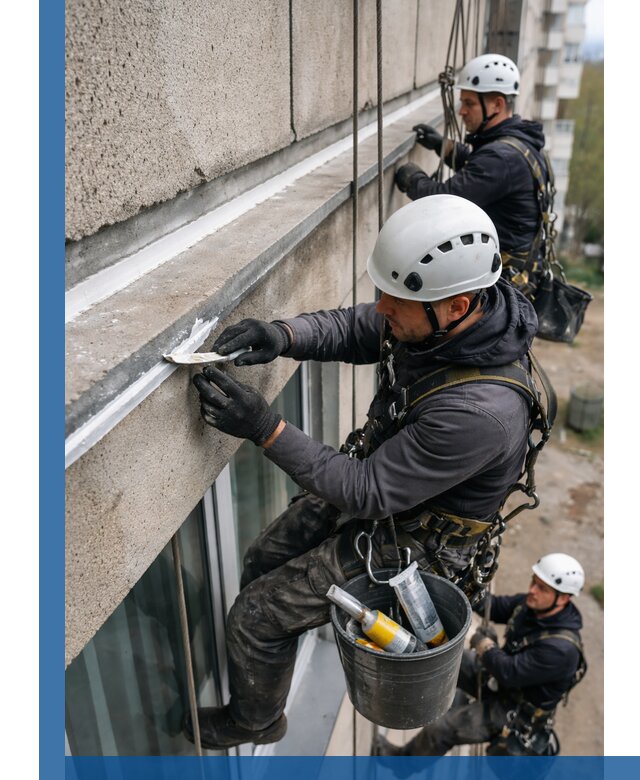 Герметизация примыкания балкона в Лесосибирске под ключ с гарантией