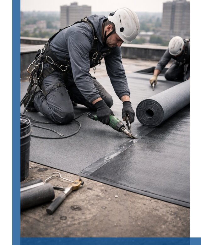 Ремонт мягкой кровли в Лесосибирске с выездом промальпинистов