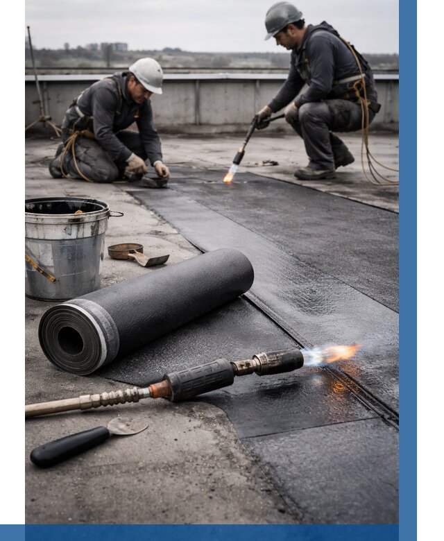 Ремонт рулонной кровли в Лесосибирске от 677 р. | ВЫСОТНИК-Лсс