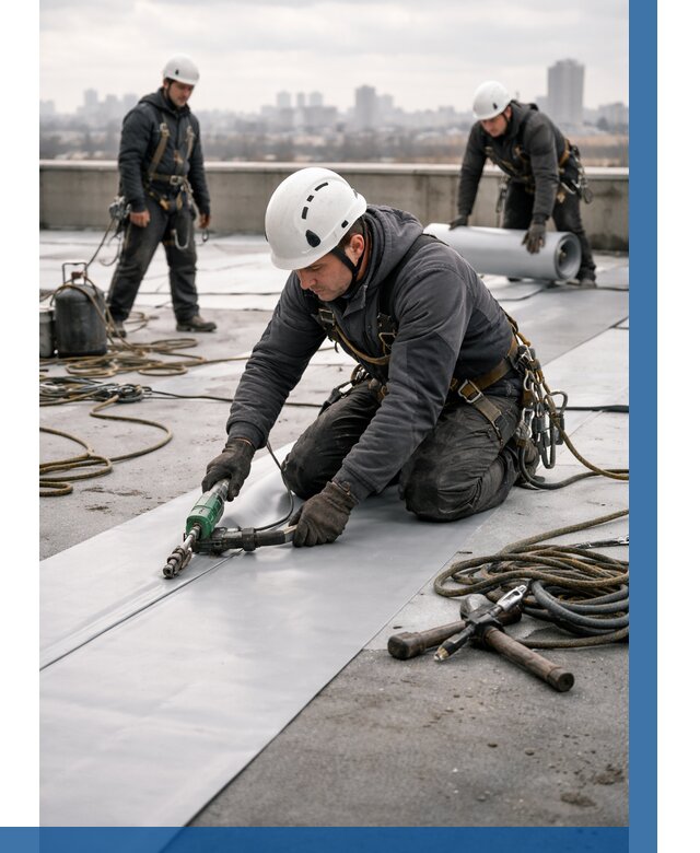 Ремонт мембранной кровли в Лесосибирске от 1875 р./м2 | ВЫСОТНИК-Лсс