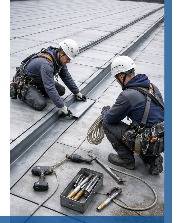 Ремонт фальцевой кровли в Лесосибирске от 729 р. | ВЫСОТНИК-Лсс