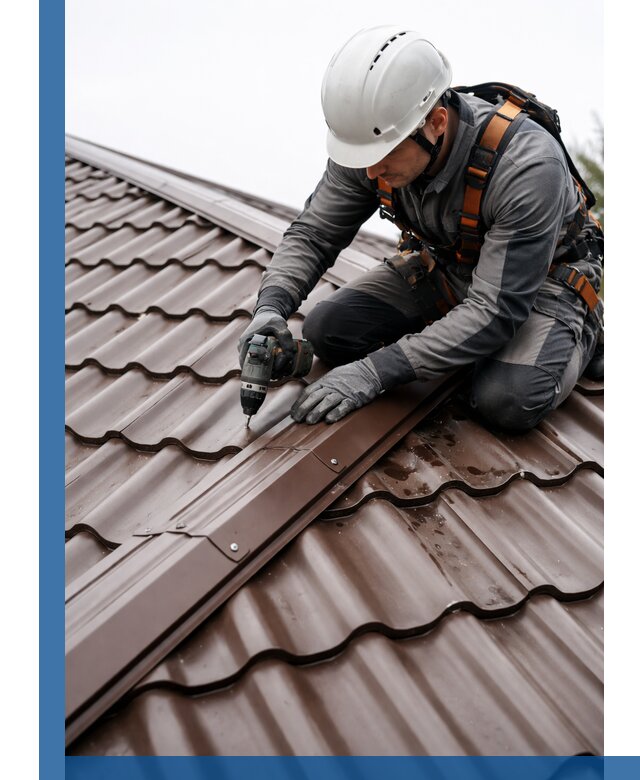 Ремонт металлочерепицы на крыше в Лесосибирске профессионально