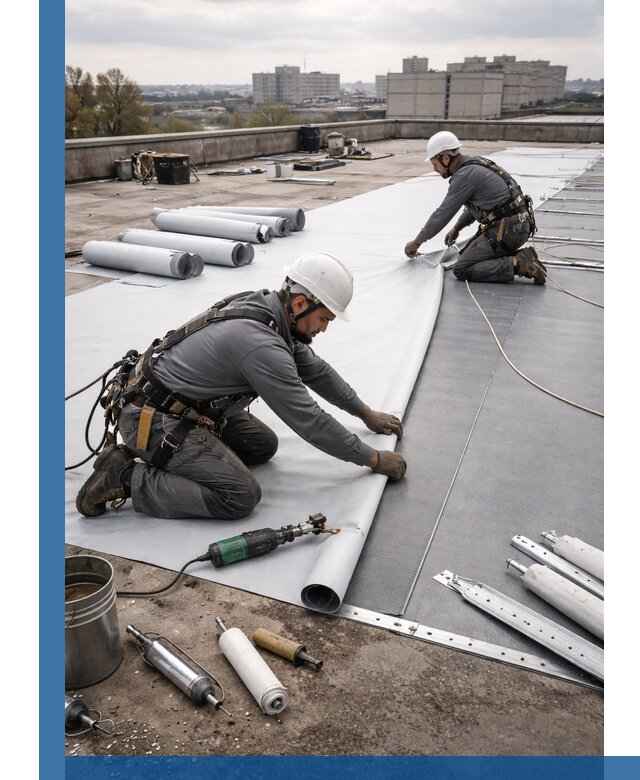 Монтаж мембранной кровли в Лесосибирске для промышленных зданий