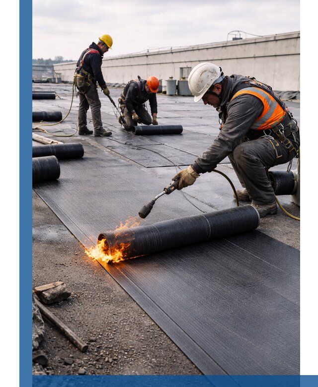 Монтаж наплавляемой кровли в Лесосибирске профессионально