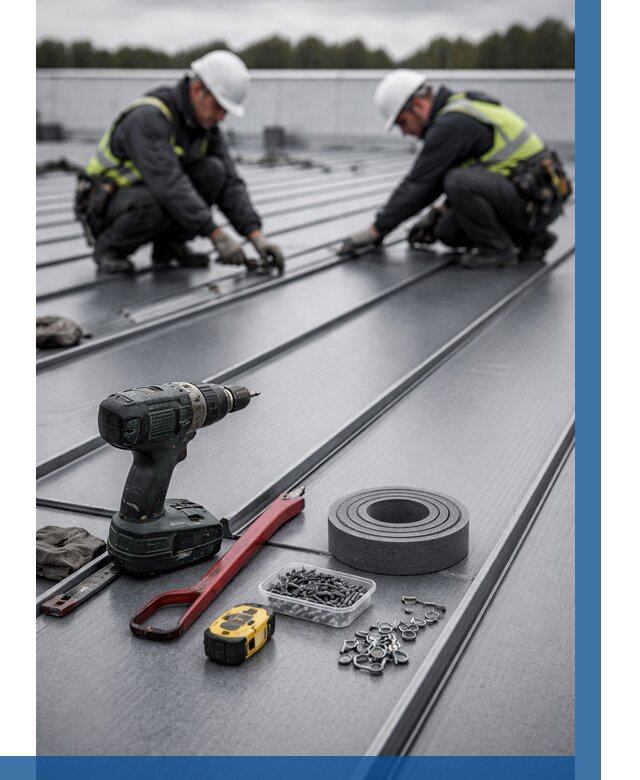 Монтаж фальцевой кровли в Лесосибирске от 1875 р. | ВЫСОТНИК-Лсс