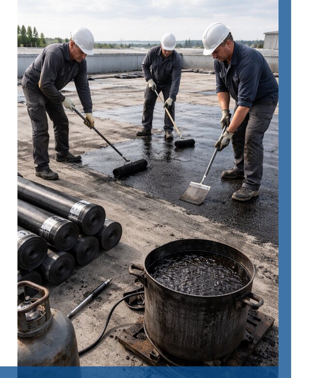 Гидроизоляция кровли мастикой в Лесосибирске от 625 р. | ВЫСОТНИК-Лсс