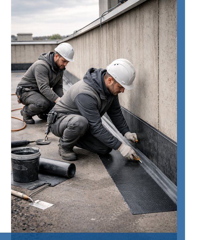 Гидроизоляция примыканий на кровле в Лесосибирске от 937 р. | ВЫСОТНИК-Лсс