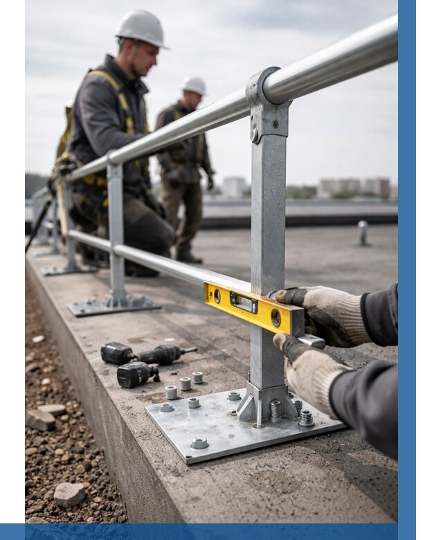 Монтаж кровельного ограждения в Лесосибирске от 1250 р. | ВЫСОТНИК-Лсс