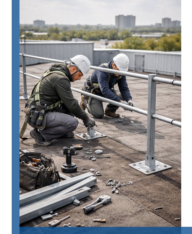 Монтаж кровельного ограждения в Лесосибирске под ключ с гарантией