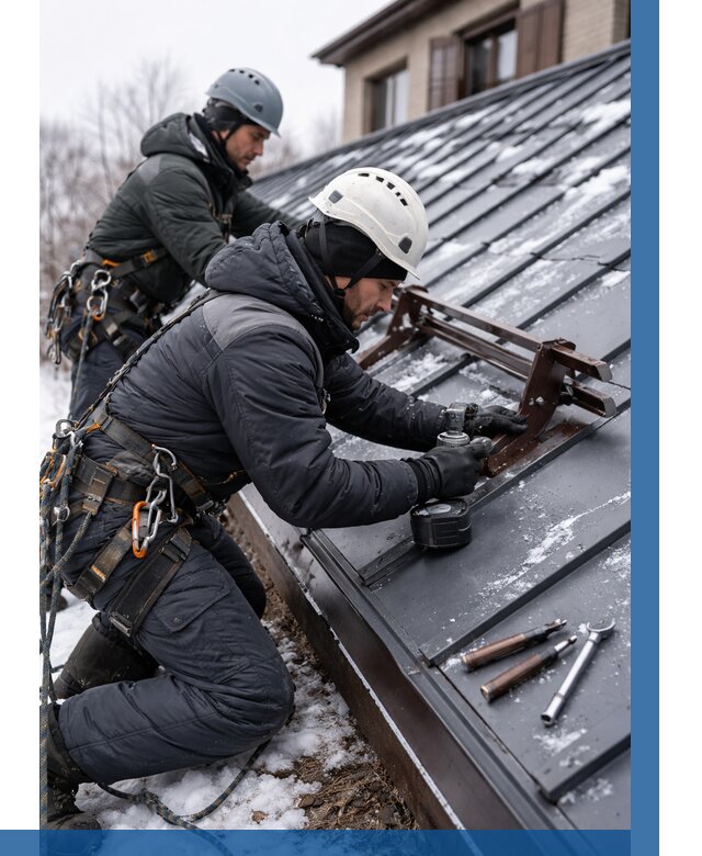 Монтаж снегозадержателей в Лесосибирске от 469 р. | ВЫСОТНИК-Лсс