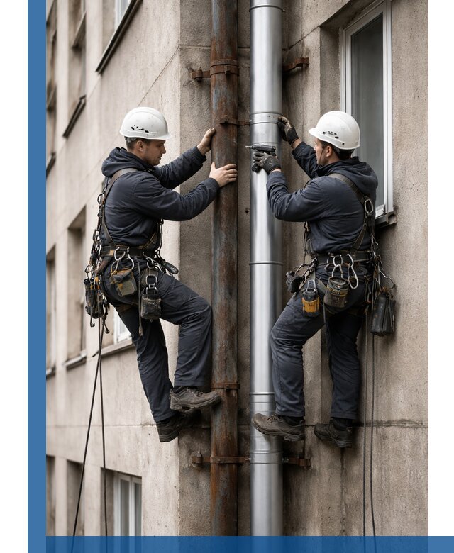 Замена водосточных труб в Лесосибирске: монтаж и демонтаж под ключ