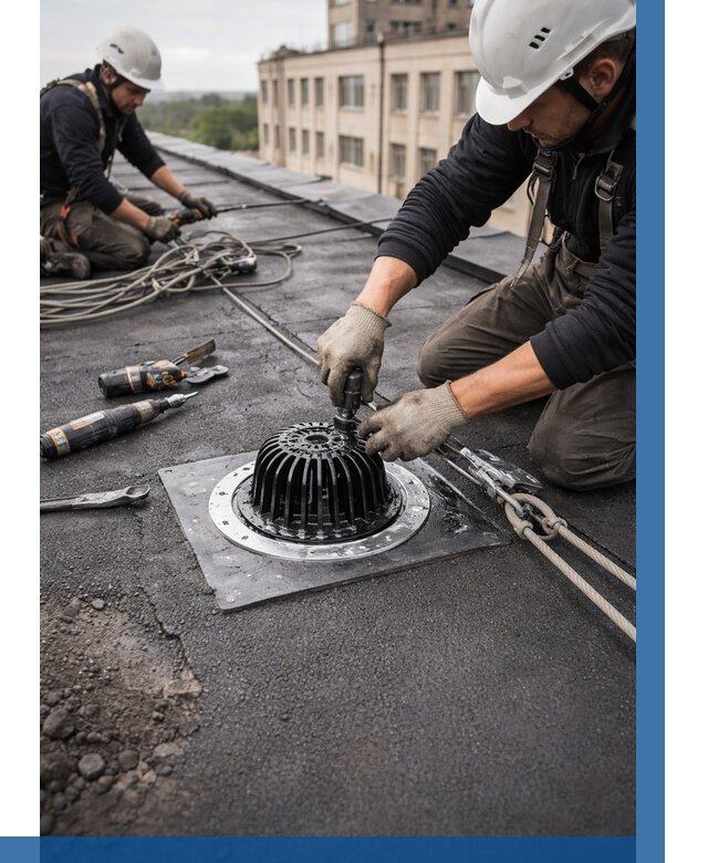 Установка водосточных воронок в Лесосибирске цена от 3645 р. | ВЫСОТНИК-Лсс