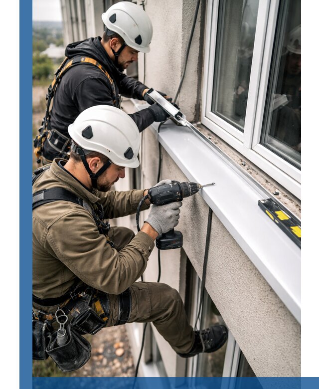 Профессиональный монтаж оконных отливов и отведения воды в Лесосибирске