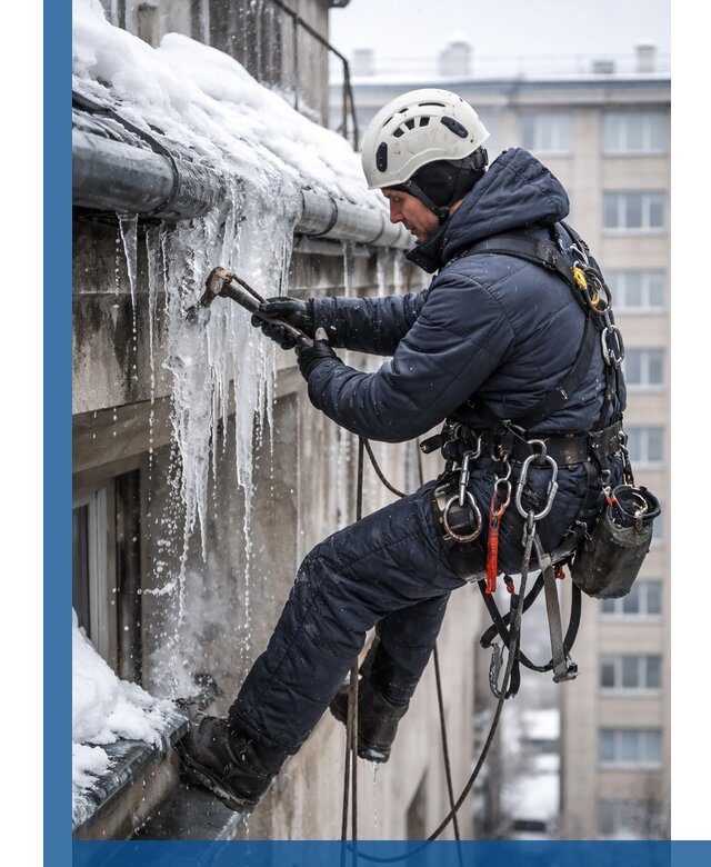 Удаление наледи и чистка водостоков в Лесосибирске оперативно и безопасно