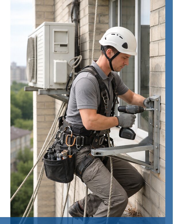 Установка кронштейнов кондиционера в Лесосибирске от 3645 р. | ВЫСОТНИК-Лсс