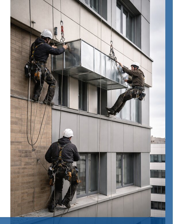 Монтаж воздуховодов на фасаде в Лесосибирске от 1562 р. | ВЫСОТНИК-Лсс