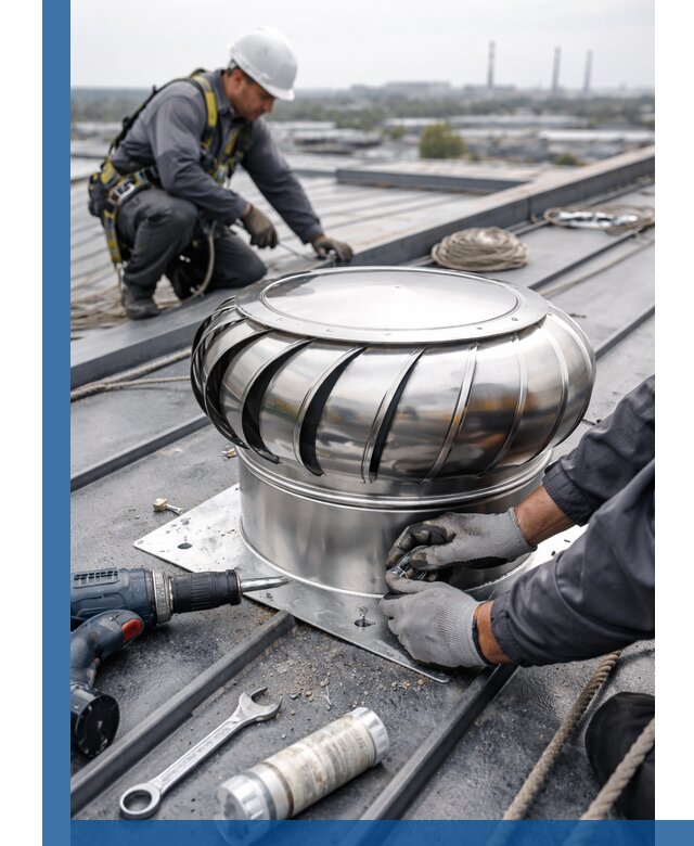 Установка дефлекторов на кровле в Лесосибирске профессионально