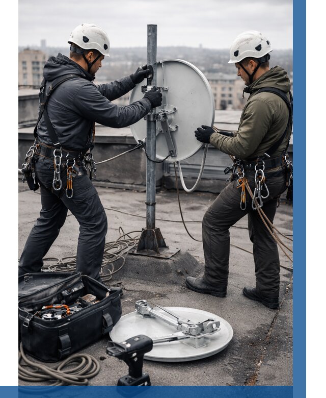 Демонтаж антенн на крыше в Лесосибирске от 4687 р. | ВЫСОТНИК-Лсс