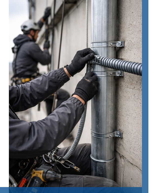 Монтаж гофры для кабеля в Лесосибирске от 312 р. | ВЫСОТНИК-Лсс