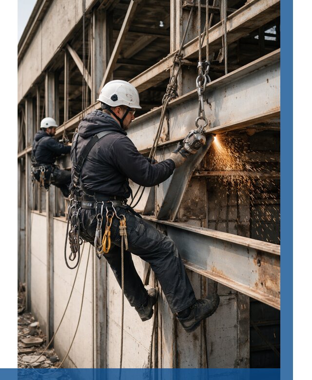 Демонтаж металлоконструкций на высоте в Лесосибирске от 6770р. |ВЫСОТНИК-Лсс