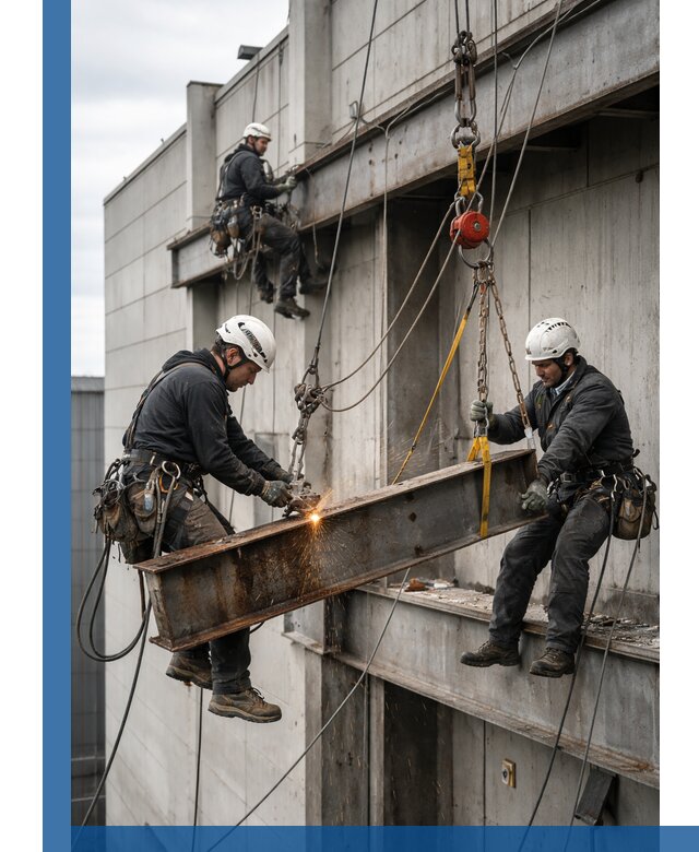 Демонтаж металлоконструкций на высоте в Лесосибирске под ключ