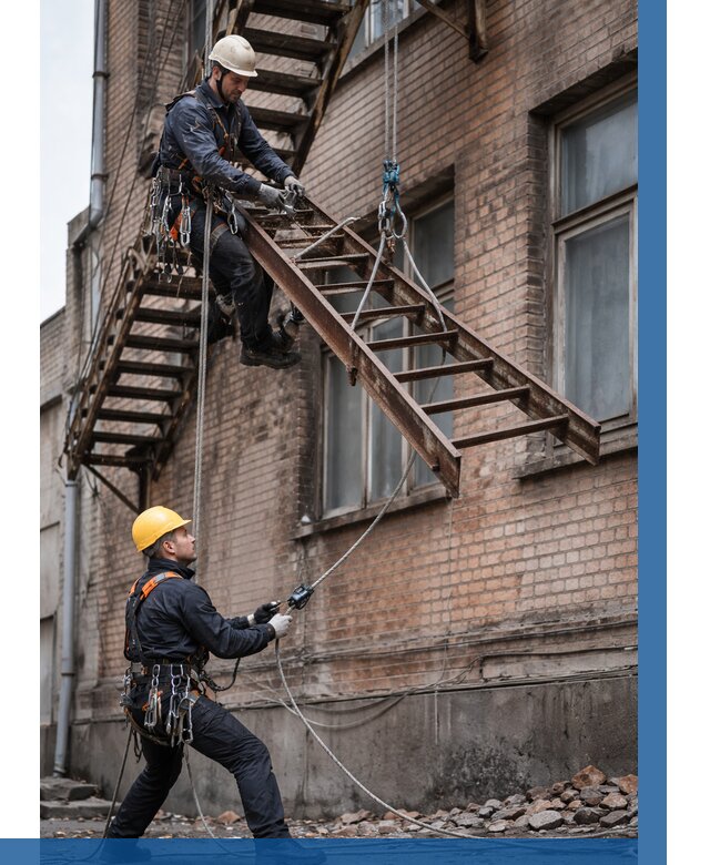 Демонтаж пожарной лестницы в Лесосибирске от 12498 р. | ВЫСОТНИК-Лсс