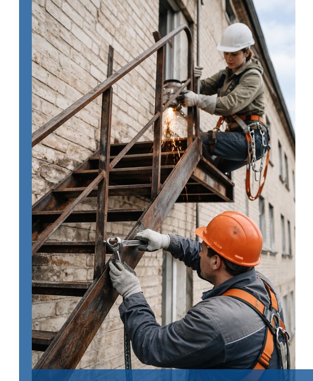 Ремонт и восстановление пожарных лестниц с выездом в Лесосибирске
