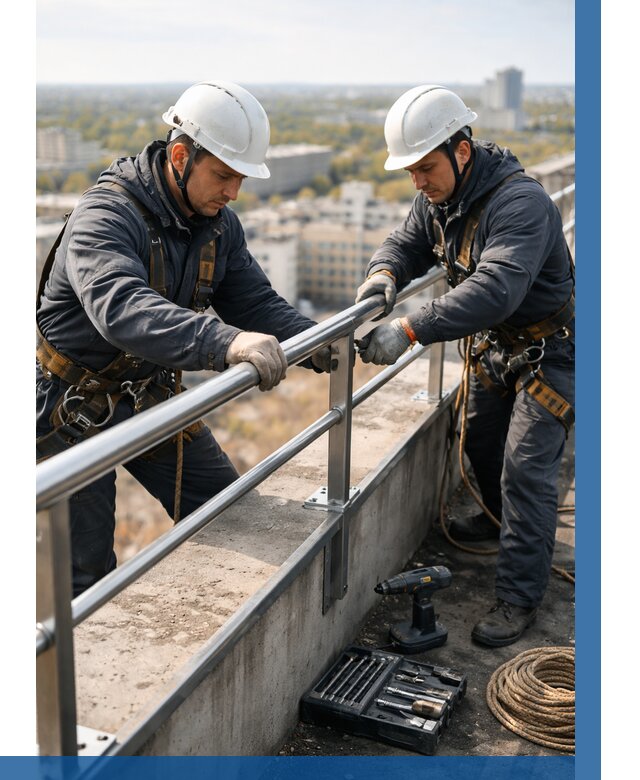 Монтаж перил на высоте в Лесосибирске от 2604 р. | ВЫСОТНИК-Лсс