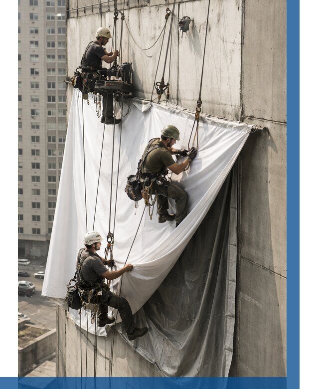 Замена баннерного полотна в Лесосибирске от 6770 р. | ВЫСОТНИК-Лсс—заказать